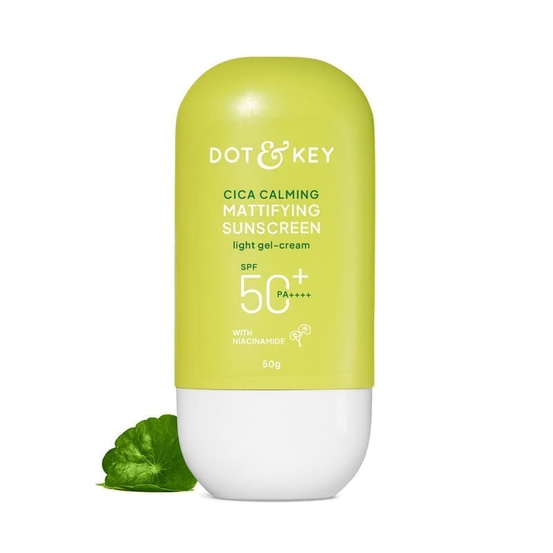 Dot & Key CICA Calming Mattifying Sunscreen SPF 50 PA++++ In-Vivo Tested product front view