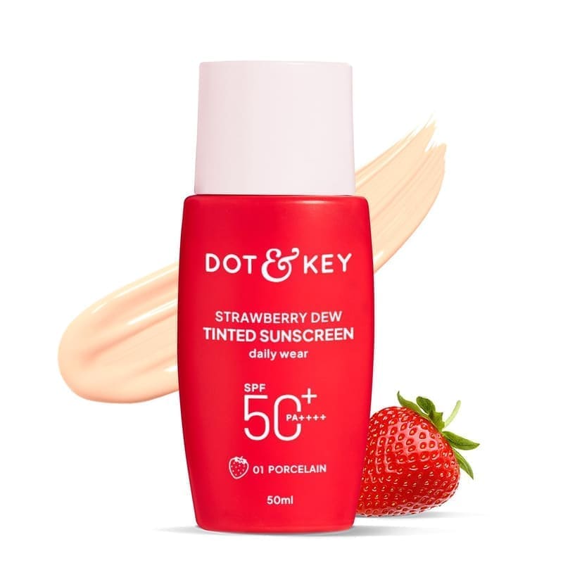 Dot & Key Strawberry Dew Tinted Sunscreen In-Vivo Tested SPF 50+ PA++++ With New-Age UV... product front view