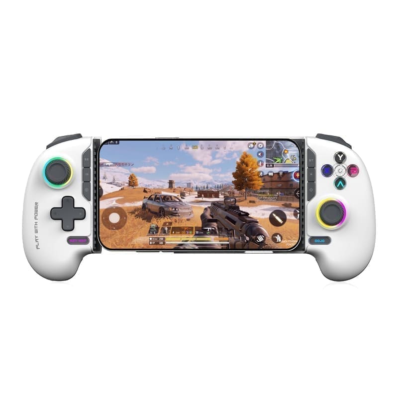 EvoFox Deck 2 Gamepad front view — matte black controller with RGB accent lighting, Hall Effect joysticks and Xbox-style layout