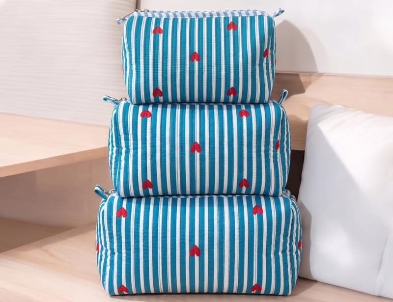 The Artisan Culture handblock printed cotton pouches, alternate listing view