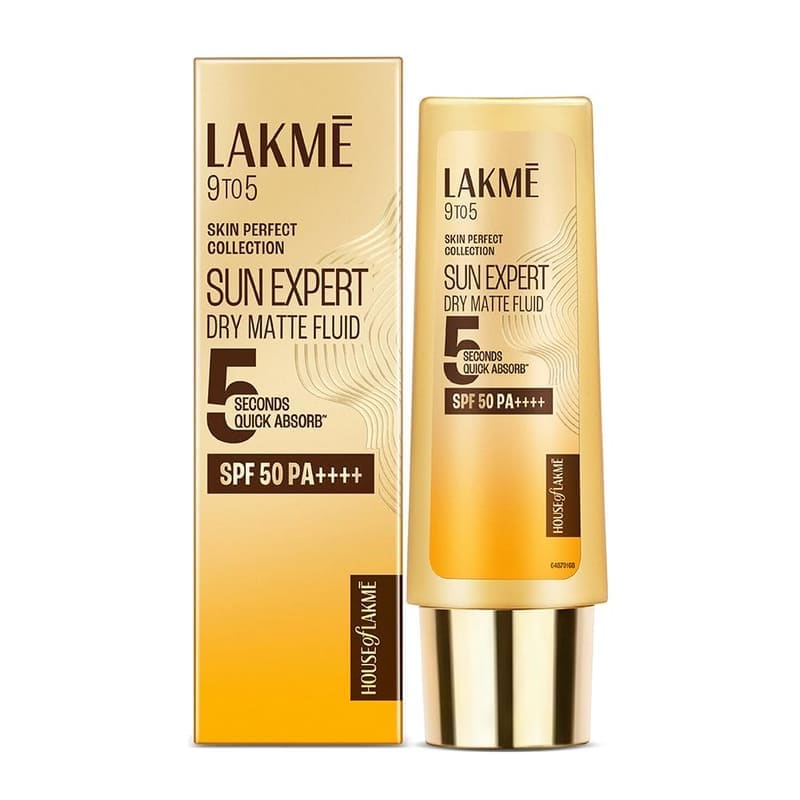 LAKMÉ Sun Expert, Dry Matte Fluid Sunscreen, 50ml, for Oily and Combination Skin, with ... product front view