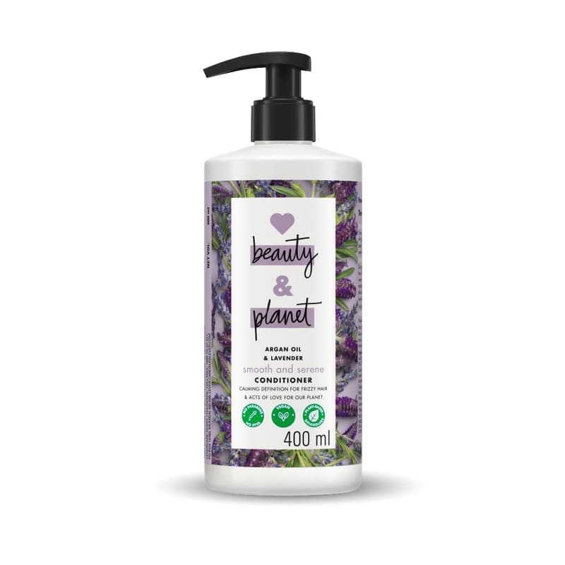 Love Beauty And Planet Argan Oil and Lavender Natural Conditioner for Dry & Frizzy hair product front view