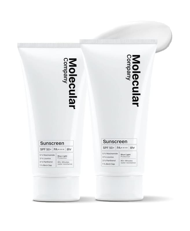 Molecular Company SPF 50+ Pa++++ Face Sunscreen Gel, 50g x 2 product front view