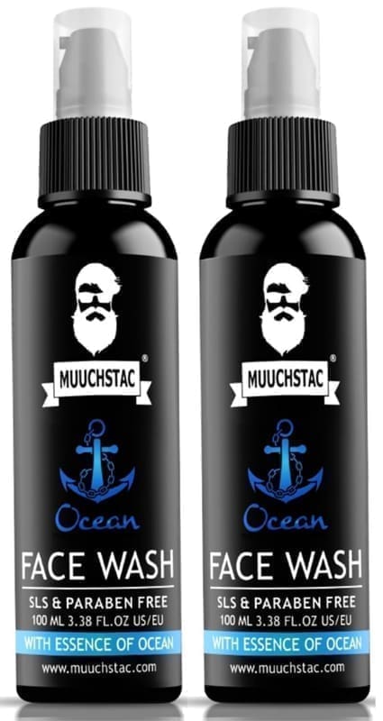 Muuchstac Ocean Face Wash for Men (Pack of 2 × 100ml)