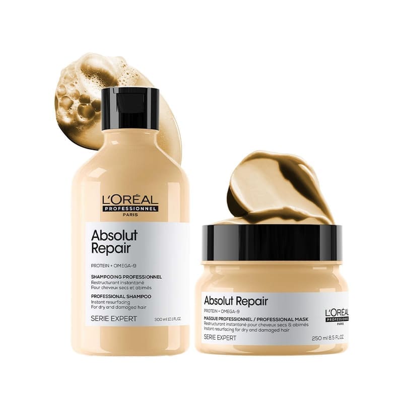 L'Oréal Professionnel Absolut Repair Shampoo & Mask for Dry & Damaged Hair - 300ml+250ml product front view