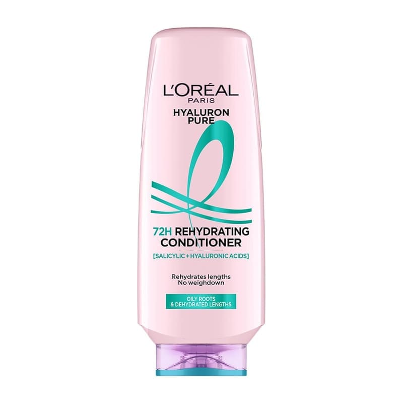 L'OREAL PARIS Unscented Hyaluron Pure 72H Rehydrating Conditioner for All Hair Types For S product front view