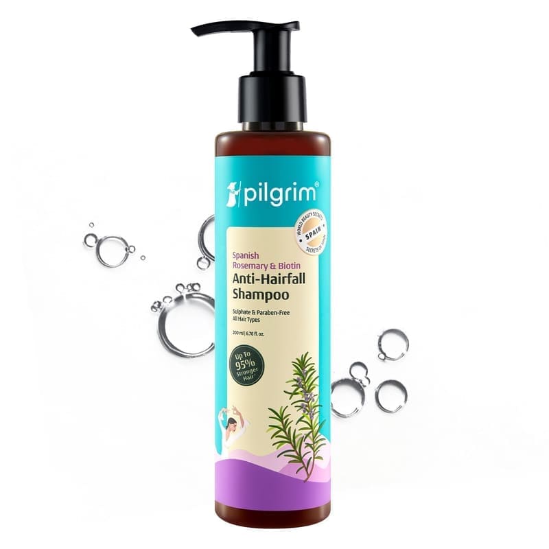 Pilgrim Spanish Rosemary & Biotin Anti Hairfall Shampoo for Reducing Hair Loss & Breakage product front view