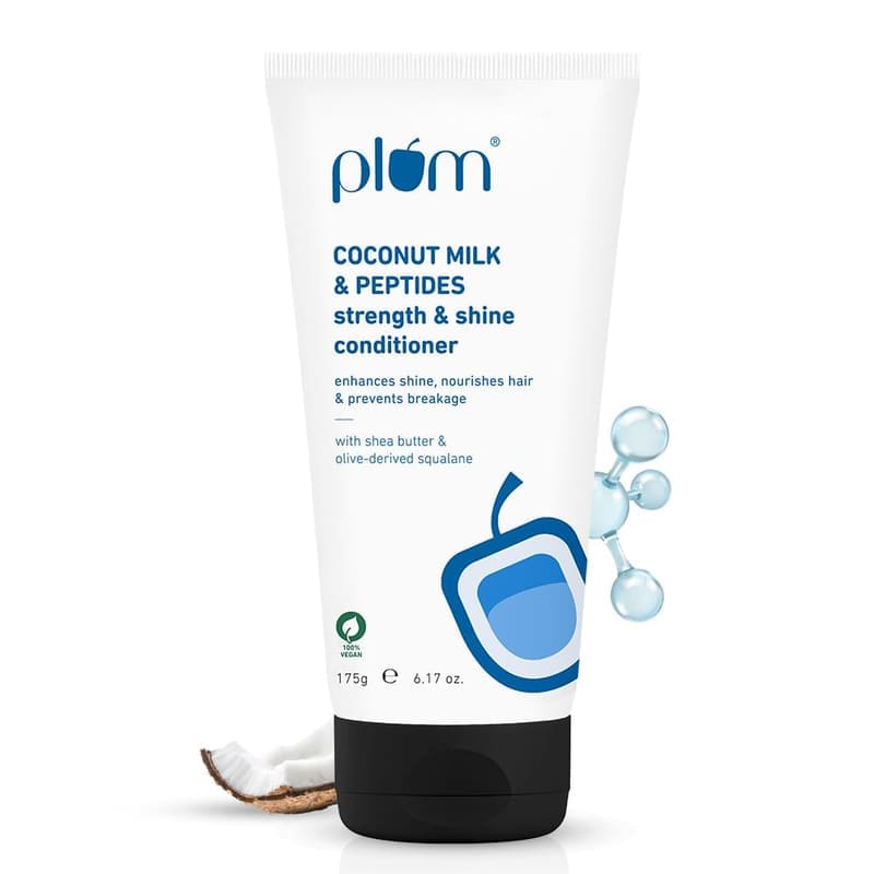 Plum Coconut Milk & Peptides Conditioner for Dull & Rough Hair product front view