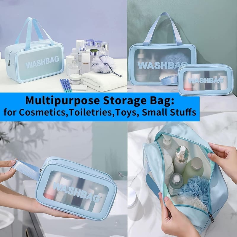RIXTEC translucent PVC travel wash pouches, alternate listing view