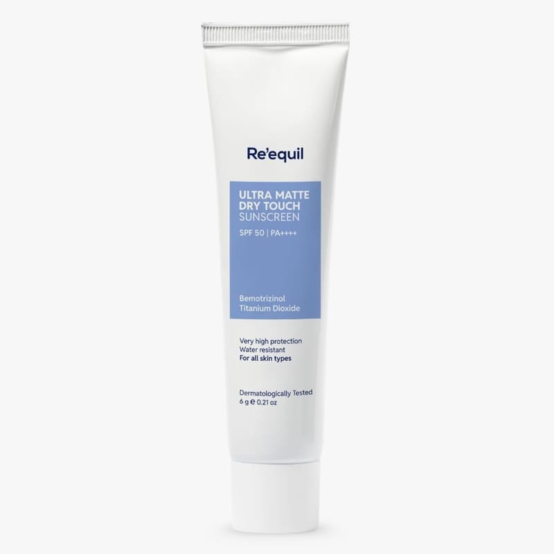 RE' EQUIL Ultra Matte Dry Touch Sunscreen product front view