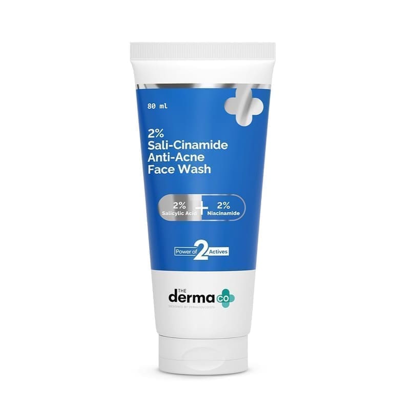 The Derma Co Sali-Cinamide Anti-Acne Face Wash (2% Salicylic + 2% Niacinamide) 80ml